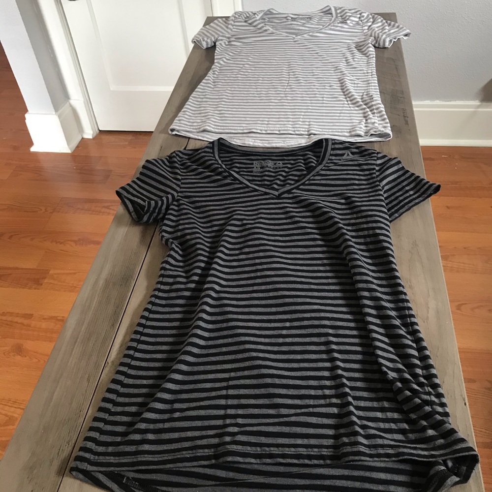 Reebok Striped Short Sleeve Tee Bundle sz xs